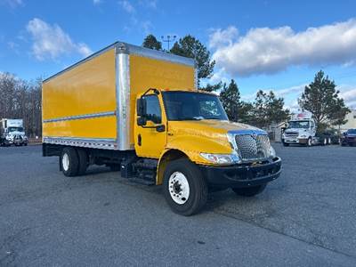 International MV607 Box Truck - 220HP, 6 Speed Automatic, Roll up Door