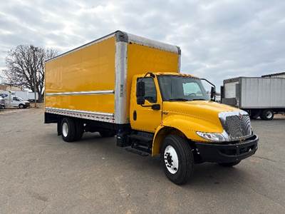 International MV607 Box Truck - 220HP, 6 Speed Automatic, Roll up Door