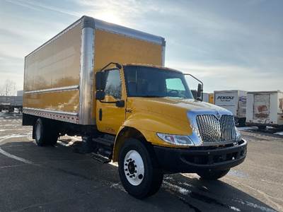 International MV607 Box Truck - 220HP, 6 Speed Automatic, Roll up Door