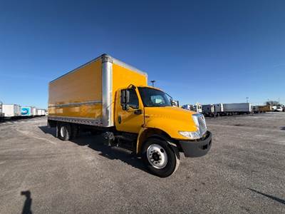 International MV607 Box Truck - 220HP, 6 Speed Automatic, Roll up Door