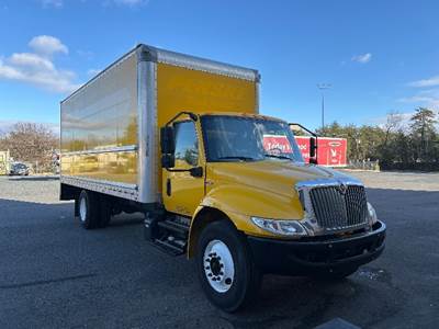 International MV607 Box Truck - 220HP, 6 Speed Automatic, Roll up Door
