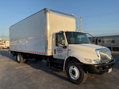 International MV607 Box Truck - 220HP, 6 Speed Automatic, Roll up Door