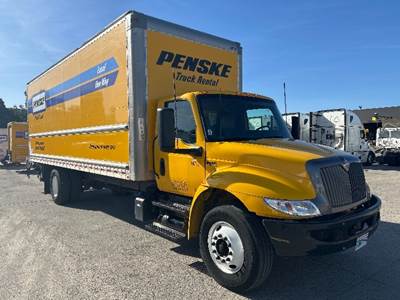 International MV607 Box Truck - 220HP, 6 Speed Automatic, Roll up Door