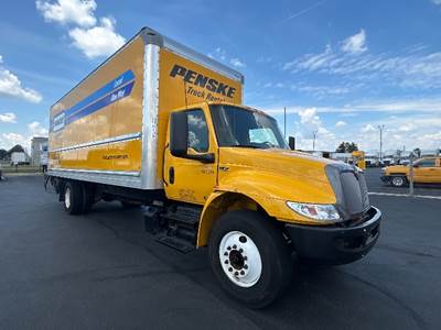 International MV607 Box Truck - 220HP, 6 Speed Automatic, Roll up Door