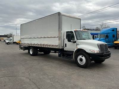 International MV607 Box Truck - 220HP, 6 Speed Automatic, Roll up Door