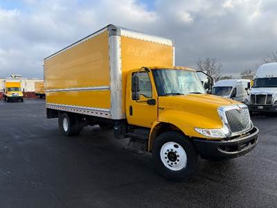 International MV607 Box Truck - 220HP, 7 Speed Automatic, Roll up Door