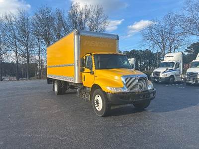 International MV607 Box Truck - 220HP, 7 Speed Automatic, Roll up Door