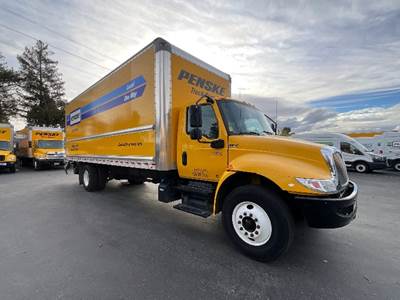International MV607 Box Truck - 220HP, 7 Speed Automatic, Roll up Door