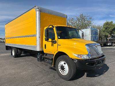 International MV607 Box Truck - 220HP, 6 Speed Automatic, Roll up Door