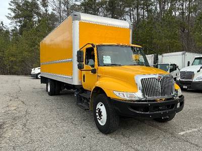 International MV607 Box Truck - 220HP, 6 Speed Automatic, Roll up Door