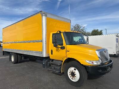International MV607 Box Truck - 220HP, 6 Speed Automatic, Roll up Door