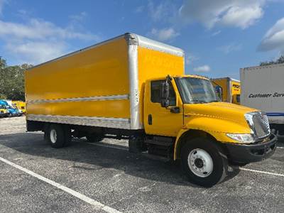 International MV607 Box Truck - 220HP, 6 Speed Automatic, Roll up Door