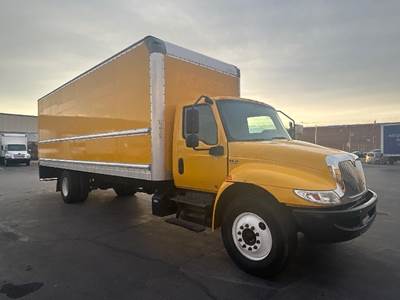 International MV607 Box Truck - 220HP, 6 Speed Automatic, Roll up Door