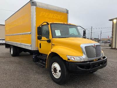 International MV607 Box Truck - 220HP, 6 Speed Automatic, Roll up Door