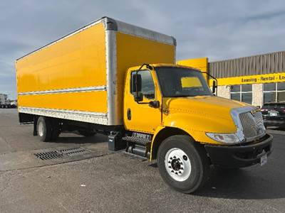 International MV607 Box Truck - 220HP, 6 Speed Automatic, Roll up Door