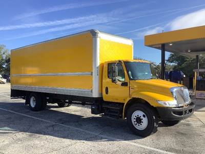 International MV607 Box Truck - 220HP, 6 Speed Automatic, Roll up Door