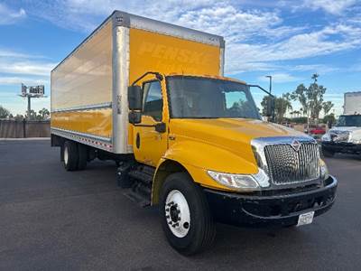 International MV607 Box Truck - 220HP, 6 Speed Automatic, Roll up Door
