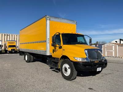 International MV607 Box Truck - 220HP, 6 Speed Automatic, Roll up Door