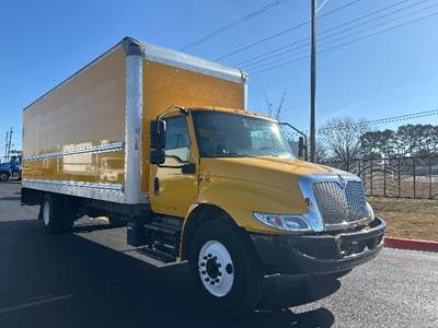 International MV607 Box Truck - 220HP, 6 Speed Automatic, Roll up Door
