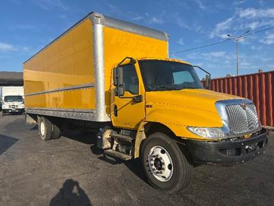 International MV607 Box Truck - 220HP, 6 Speed Automatic, Roll up Door