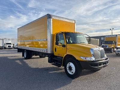 International MV607 Box Truck - 220HP, 6 Speed Automatic, Roll up Door