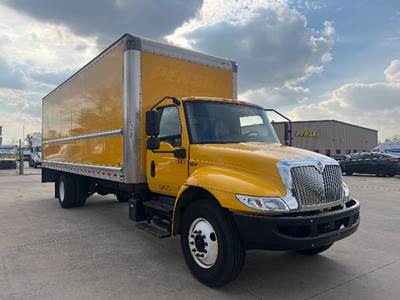 International MV607 Box Truck - 220HP, 6 Speed Automatic, Roll up Door