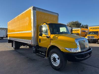 International MV607 Box Truck - 220HP, 6 Speed Automatic, Roll up Door