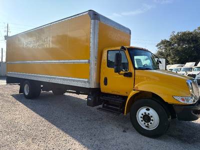 International MV607 Box Truck - 220HP, 6 Speed Automatic, Roll up Door