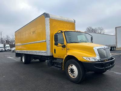 International MV607 Box Truck - 220HP, 6 Speed Automatic, Roll up Door
