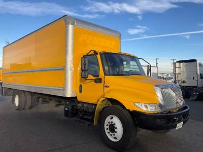 International MV607 Box Truck - 220HP, 6 Speed Automatic, Roll up Door
