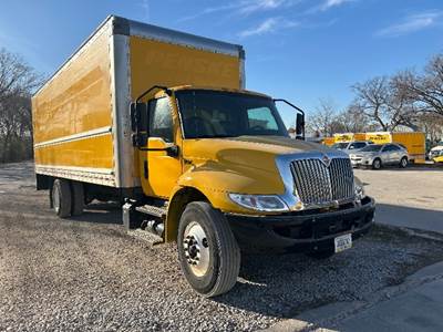 International MV607 Box Truck - 220HP, 6 Speed Automatic, Roll up Door