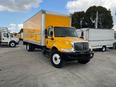 International MV607 Box Truck - 220HP, 6 Speed Automatic, Roll up Door