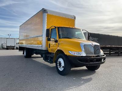 International MV607 Box Truck - 220HP, 6 Speed Automatic, Roll up Door