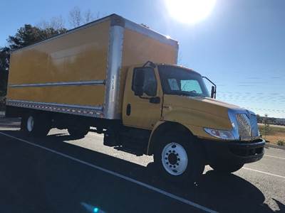 International MV607 Box Truck - 220HP, 6 Speed Automatic, Roll up Door