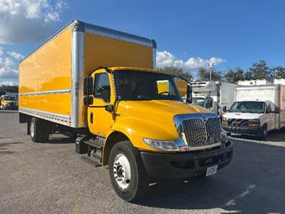 International MV607 Box Truck - 220HP, 6 Speed Automatic, Roll up Door