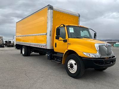 International MV607 Box Truck - 220HP, 6 Speed Automatic, Roll up Door