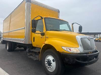 International MV607 Box Truck - 220HP, 6 Speed Automatic, Roll up Door