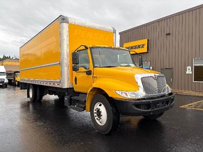 International MV607 Box Truck - 220HP, 6 Speed Automatic, Roll up Door