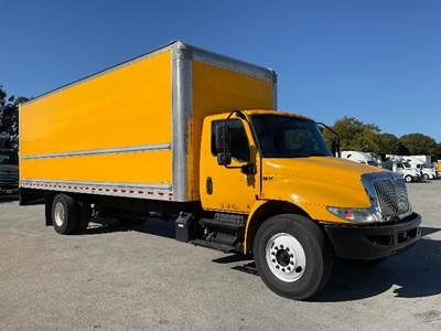 International MV607 Box Truck - 220HP, 6 Speed Automatic, Roll up Door