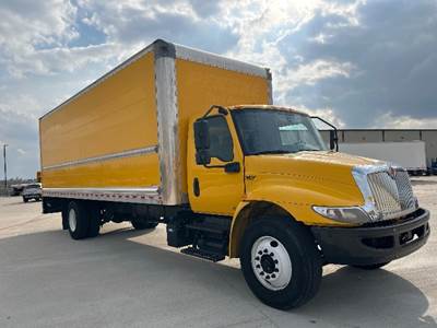 International MV607 Box Truck - 220HP, 6 Speed Automatic, Roll up Door