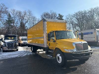 International MV607 Box Truck - 220HP, 6 Speed Automatic, Roll up Door