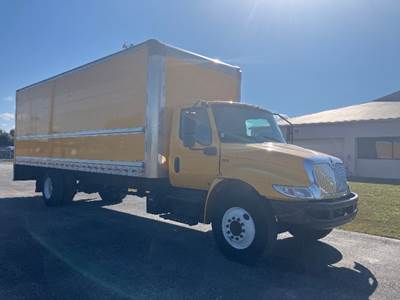 International MV607 Box Truck - 220HP, 6 Speed Automatic, Roll up Door
