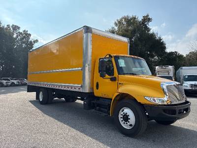 International MV607 Box Truck - 220HP, 6 Speed Automatic, Roll up Door