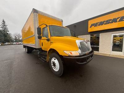 International MV607 Box Truck - 220HP, 6 Speed Automatic, Roll up Door
