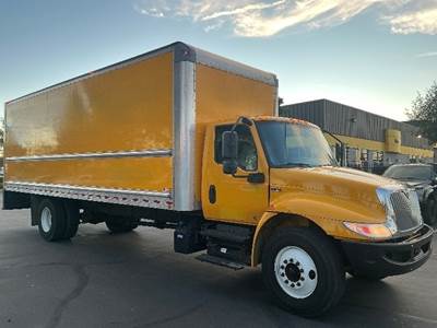 International MV607 Box Truck - 220HP, 6 Speed Automatic, Roll up Door