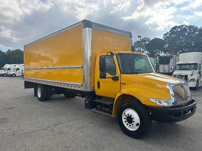 International MV607 Box Truck - 220HP, 6 Speed Automatic, Roll up Door