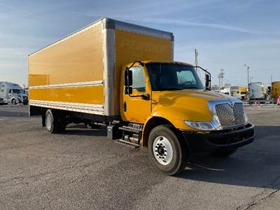 International MV607 Box Truck - 220HP, 6 Speed Automatic, Roll up Door