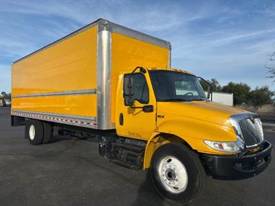 International MV607 Box Truck - 220HP, 6 Speed Automatic, Roll up Door