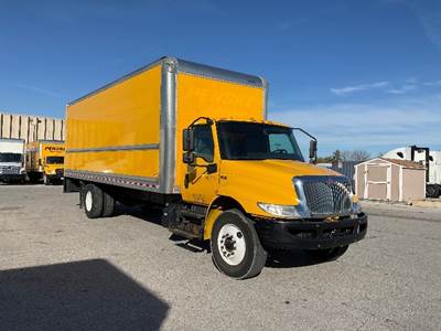 International MV607 Box Truck - 220HP, 6 Speed Automatic, Roll up Door