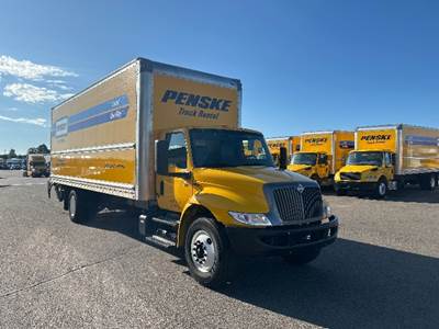 International MV607 Box Truck - 220HP, 6 Speed Automatic, Roll up Door